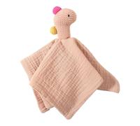 Muñeca calmante multiusos de algodón suave con diseño de animal para vínculo emocional de seguridad, pañuelo babeante, toalla reconfortante