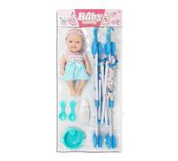 Muñeca con Cochecito, Juego de Cochecito para Muñecas - de Juego para Muñecas con Accesorios de Alimentación - de muñecas de 10 Pulgadas con Cochecito, Accesorios para muñecas, Juego d