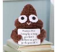 Muñeca Crochet,Muñeca Motivacional Hecha a Mano - Juguetes de Crochet de Caca Emocional en Rollo de Baño,para Agradecimiento y Motivación Mujeres Hombres Amigos Familia Cumpleaños San Valentín