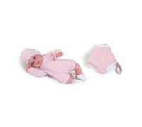 Muñecas Antonio Juan | Baby Toneta Palabritas con Portabebé | Cuerpo de Tela 34 cm | Ref. 70357 - Colección 2024