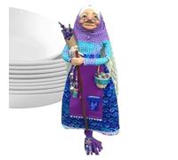 Muñeca de bruja de cocina, decoración del hogar, exhibición de bruja de Halloween, símbolo de suerte y protección, decoración versátil del hogar, 7.09 x 4.92 x 1.97 pulgadas, para coleccionistas