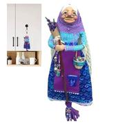 Muñeca de bruja de cocina, dije de buena suerte hecho a mano, 18 x 12,5 x 5 cm, adorno decorativo de bruja para decoración de sala de películas, coleccionable para exhibición en el hogar