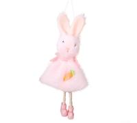 Muñeca de conejo de Pascua de felpa para colgar, decoración de temporada para el hogar para celebraciones y exhibiciones de primavera (rosa)