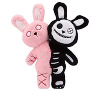 Muñeca De Conejo Rellena - Especificaciones De Dos Cabezas De 11 Pulgadas, Peluche De Terror | Lindos Conejitos Rellenos De Figuras Decorativas Espeluznantes | Decoraciones De Cumpleaños De Pascua De