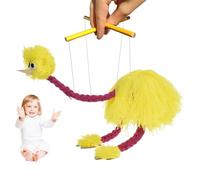 Muñeca de cuerda: peluche, muñeca de avestruz, marioneta de avestruz para niños, juguete de educación temprana | Juguete educativo popular tradicional, muñecas educativas interactivas para niños