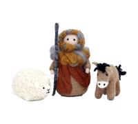 Muñeca de fieltro de Navidad, decoración de pastor de fieltro con figuras, decoración navideña, suministros de manualidades para niños y adultos