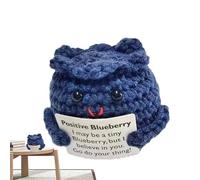 Muñeca De Ganchillo - 5.5-12 cm, De Apoyo Emocional Hecho A Mano | Bonito Regalo De Peluche De Ganchillo: Mini Conejo De Poliéster Con Cebolla Y Arándano, Muñeca Suave