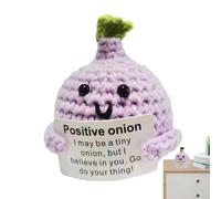 Muñeca De Ganchillo - 5.5-12 cm, De Apoyo Emocional Hecho A Mano | Bonito Regalo De Peluche De Ganchillo: Mini Conejo De Poliéster Con Cebolla Y Arándano, Muñeca Suave