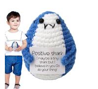 Muñeca de ganchillo con papel positivo - Muñeca creativa de ganchillo | Muñeca única linda hecha a mano tejida con papel positivo, muñeca de lana para una elegante decoración doméstica