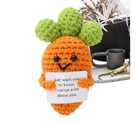 Muñeca De Ganchillo Cosas Positivas - Juguetes De Ganchillo | Decoración con Tarjeta para Graduación Navidad Trabajo San Valentín Escritorio Hogar