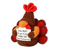 Muñeca de ganchillo de Acción de Gracias | con tarjeta de agradecimiento adjunta - Arte de ganchillo de Acción de Gracias, , para estantería, mesa de comedor, dormitorio, sala de estar, así