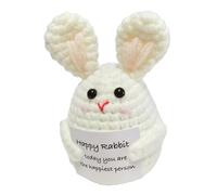 Muñeca de ganchillo positivo - elevación emocional, muñecas de ganchillo de apoyo emocional positivo hechas a mano, muñeca de animales de ganhillo possitivo divertido / Mini juguete de peluche de apoy