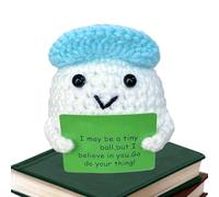 Muñeca de ganchillo - Regalo de apoyo emocional | Patrón de ganchillo, juguete de peluche, divertido pequeño relleno portátil decoración de escritorio para dormitorio, salón, estudio, baño,