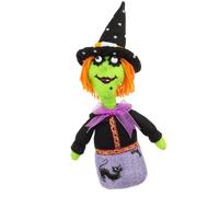 Muñeca de Halloween-hexen muñeca de Halloween como una figura decorativa suave | Muñeca de delimitación llena de cráneo con cráneo Juguete de escritorio divertido para decoración del hogar de H