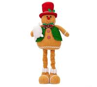 Muñeca de hombre de jengibre de Navidad, muñecas elásticas de felpa suave, decoraciones de ambiente festivo para exhibición de vacaciones en el hogar (niño)