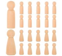 Muñeca de madera Peg inacabado personas de madera Cuerpos en simples Angel Dolls para DIY Craft Pack de 20
