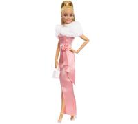 Barbie Muñeca de moda de noche encantada en vestido rosa, colección Mattel Replay The Classics