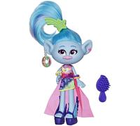 Muñeca de moda Glam Chenille de DREAMWORKS TROLLS con vestido y zapatos, inspirada en Trolls World Tour, juguete para niñas a partir de 4 años.