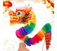 Muñeca de papel, dragón de año nuevo chino, guirnalda 3D portátil de papel chino, año del juego de muñecas DIY, decoraciones de fiesta de Año Nuevo para la fiesta china