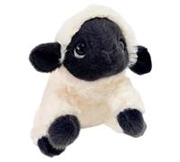 Muñeca de peluche de cordero, 18 x 15 x 23 cm, estilo de cara negra, suave algodón PP para habitación de los niños, dormitorio, salón, decoración