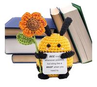 Muñeca de peluche de , rellena, hecha a mano, de calidad, amigo de escritorio para apoyo diario, figura suave con tablero de texto empoderador, regalo de apoyo, en maceta para cumpleaños