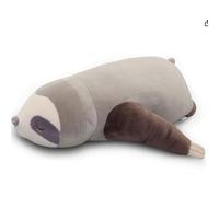 Muñeca de peluche gigante de perezoso de 25 pulgadas, bonita almohada de perezoso, almohada suave de perezoso, almohada suave para abrazar, color gris, lindo regalo para niños y amigos