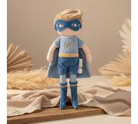Muñeca de peluche superhéroe Jim 35 cm – personalizable | Little Dutch – Sin personalización
