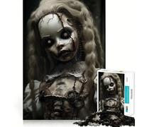 Muñeca de Porcelana aterradora para Adultos, Rompecabezas de 1000 Piezas, Juguete para ejercitar la Mente, alegría Familiar, Corte de precisión, Regalo Encantador (38x26cm)