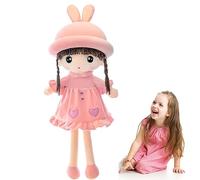 Muñeca de tela suave para bebé y niña, con falda de orejas de conejo y sombrero, muñeca de peluche, juguete para niños, regalo de bautizo, Navidad, regalo de cumpleaños, recuerdo, 50 cm