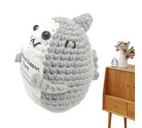 Muñeca de tiburón de punto positivo: abrazo para fomentar las emociones con tarjeta motivacional | Regalo para niños, regalo de cumpleaños, juguetes confortables, aula, hogar, sala de juegos, hecho a