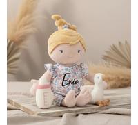 Little Dutch Muñeca de tela Julia - Juego de muñecas - Manos magnéticas - con botella magnética - Incluye pelele y peluche de ganso - para niñas a partir de 12 meses
