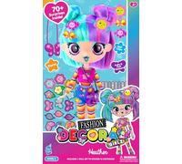 Muñeca Decora Fashion Heather 30 cm - Accesrpios y Pegatinas para Decorar incluidos, Estilo y Creatividad en un Juguete Único, Cabello y Ropa Personalizables