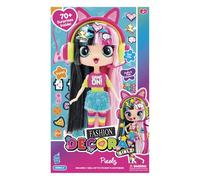 Muñeca Decora Fashion Pixels 30 cm - Accesrpios y Pegatinas para Decorar incluidos, Estilo y Creatividad en un Juguete Único, Cabello y Ropa Personalizables