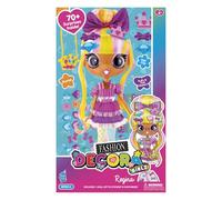 Muñeca Decora Fashion Regina 30 cm - Accesrpios y Pegatinas para Decorar incluidos, Estilo y Creatividad en un Juguete Único, Cabello y Ropa Personalizables