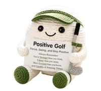 Muñeca deportiva tejida con tarjeta motivacional, muñeca de apoyo emocional hecha a mano para atletas fanáticos del deporte, regalo B