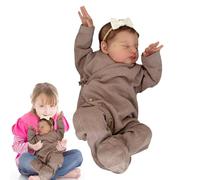 Muñeca dormida renacida,Muñecas recién nacidas de silicona real de 19 pulgadas para niños - Cute Girl Dolls Simulation Realistic Soft Reborn Dolls Regalos de cumpleaños Juguete para niñas
