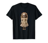 Muñeca embrujada de inspiración Vintage con Mirada de Ojos Abiertos Camiseta