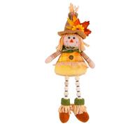 Muñeca espantapájaros de Acción de Gracias - encantadora figura luminosa de vacaciones, acento de vida dulce de otoño | construcción del cuerpo de tela, ambiente festivo, mesa, alféizar de ventana