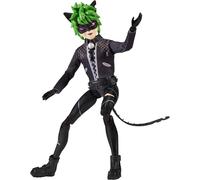 Miraculous Mariquita y gato Noir Juguetes Claw Noir muñeca de moda | Muñeca articulada de 26 cm Claw Noir con accesorios | Figura de superhéroe adolescente Miraculous | Gama Bandai Miraculous Dolls