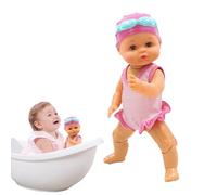 Muñeca flotante de bebé a pilas, resistente al agua, juguete para baño y bañera, juguete flotante para bañera, piscina, cuarto de baño, habitación infantil, viaje, interior y exterior, cumpleaños niña