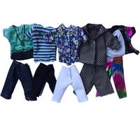 Muñeca juguete ropa verano deporte moda camisas y pantalones cortos para Ken muñeca juguete muñeca estilo aleatorio 5 conjunto, accesorios para muñecasDurabilidad