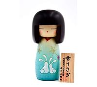 Muñeca Kokeshi yukiusagi Azzurra - Conejo de la nieve