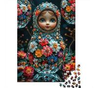 Muñeca Matrioshka Puzzle de 1000 Piezas Papel Puzzle para Adultos Diseño Floral Relajante Regalo Hogar 70x50cm/1000pcs