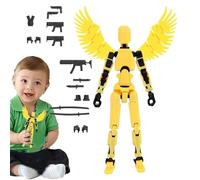 Muñeca móvil multiarticulada,Figura móvil multiarticulada | Robot de actividad corporal impreso en 3D - Juguete robot de escritorio, juguete móvil con múltiples articulaciones, figuras de acción con