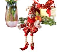 Muñeca navideña Divertida - 45 cm Head Shaking Doll, Piernas Largas Elfs Dolls, Ugly Girl Ornament with Mechanical Head Shaking | Decorative Dolls for Indoor Holiday Christmas Decoration and Gift