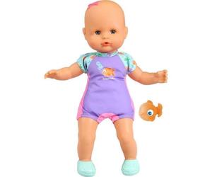 Muñeca Nenuco Mon Premier Bain 35 cm con pez, cuerpo blando y fragrance rosa