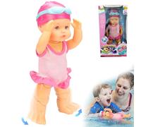 Muñeca para bebé natante con una batería móvil con batería de Pecho muñeca con Traje Desmontable Lindo bebé Impermeable Realista para bañera de Piscina, sin, Juguetes para la Piscina