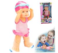 Muñeca para bebé natante con una batería móvil con batería de Pecho muñeca natante con Traje Desmontable Lindo bebé Impermeable Realista para bañera de Piscina, sin, Juguetes