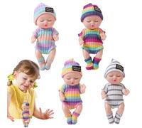 Muñeca para niña de 2 años - 4 piezas de muñecas realistas para niños falsos | Muñecas Reborn Para Niños Familia Amigos Casa Cumpleaños | Set de muñecas: de juego y objetos de colección
