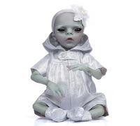 Muñeca Reborn Alien - Muñeca De Silicona Cuerpo Entero | Bebé Alien Realista Hecho a Mano Muñeca Articulada Pintada a Mano Juguete Coleccionable 14 Pulgadas Para Fans De La Ciencia Ficción
